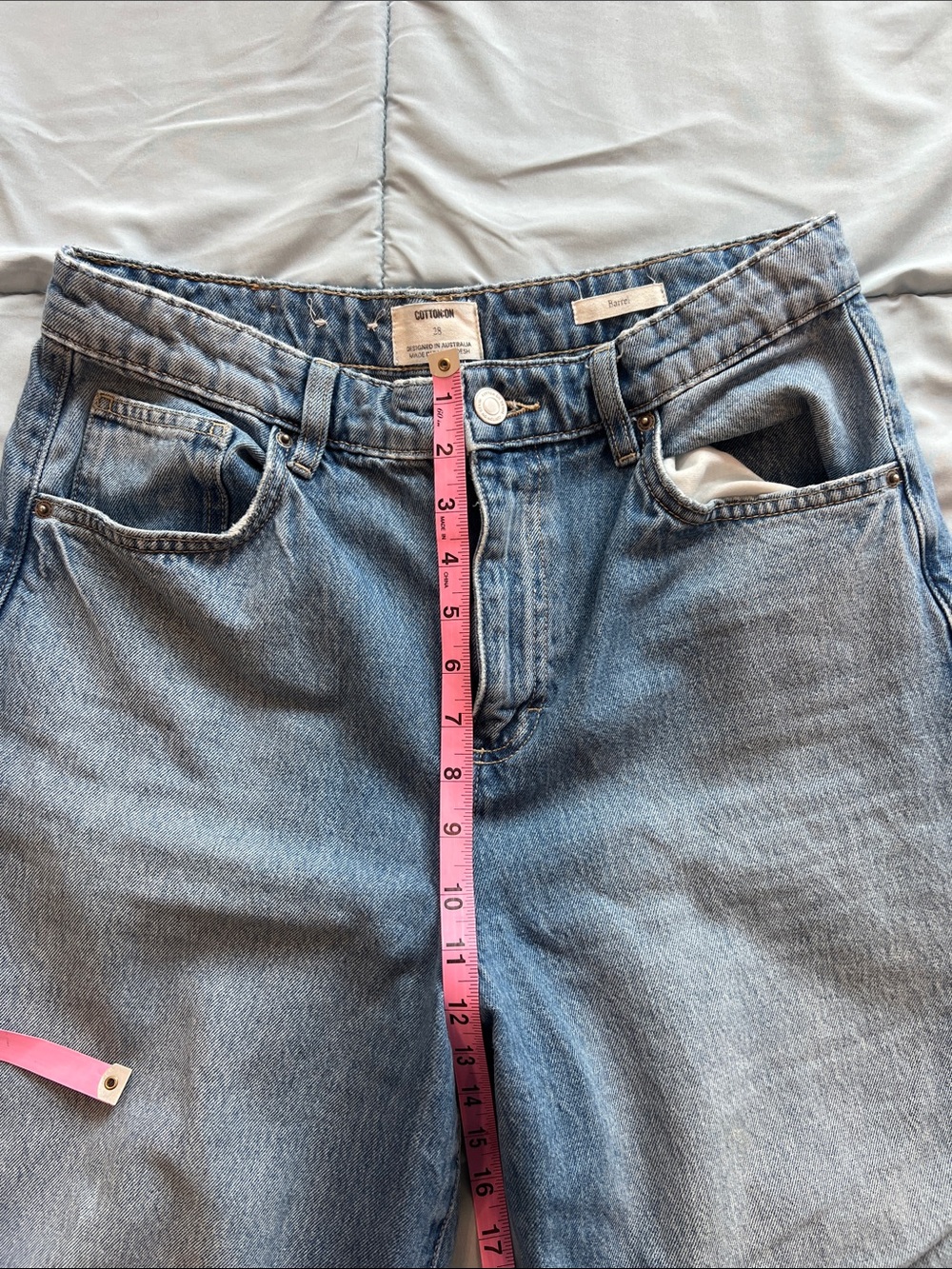 Cotton On High-Rise Wide- leg Barrel Jeans in Light Blue Wash - Picture 2 of 6